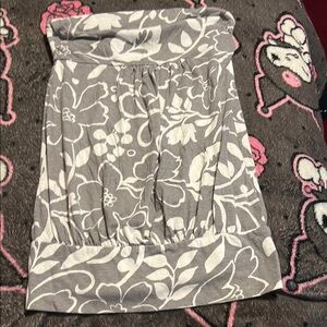 American Eagle Outfitters Gray Floral Mini Skirt